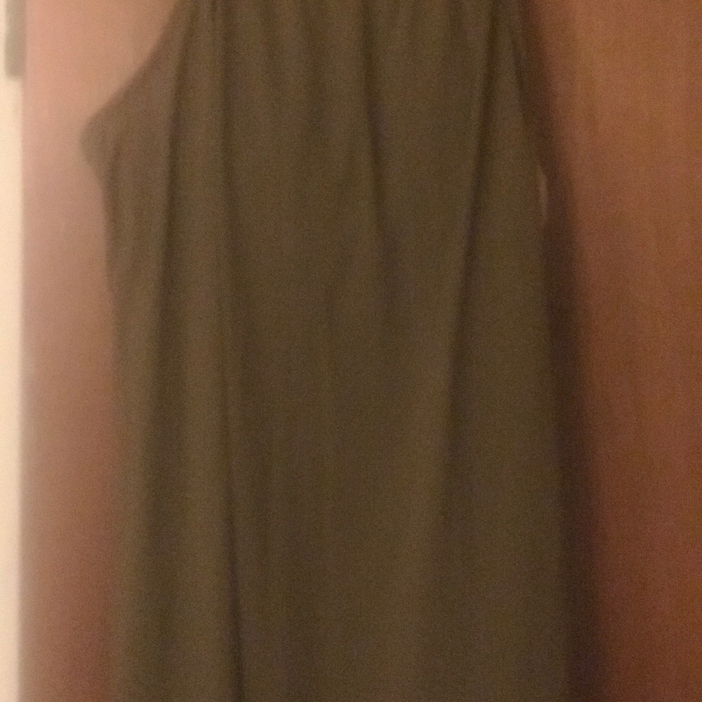 Army green halter swim dress